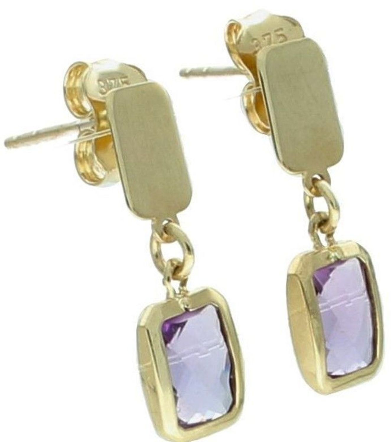 Kolczyki złote filetowy kryształ próba 375 KL 12372 375.jpg